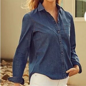 Banana Republic Denim Chambray Button Down Shirt EUC